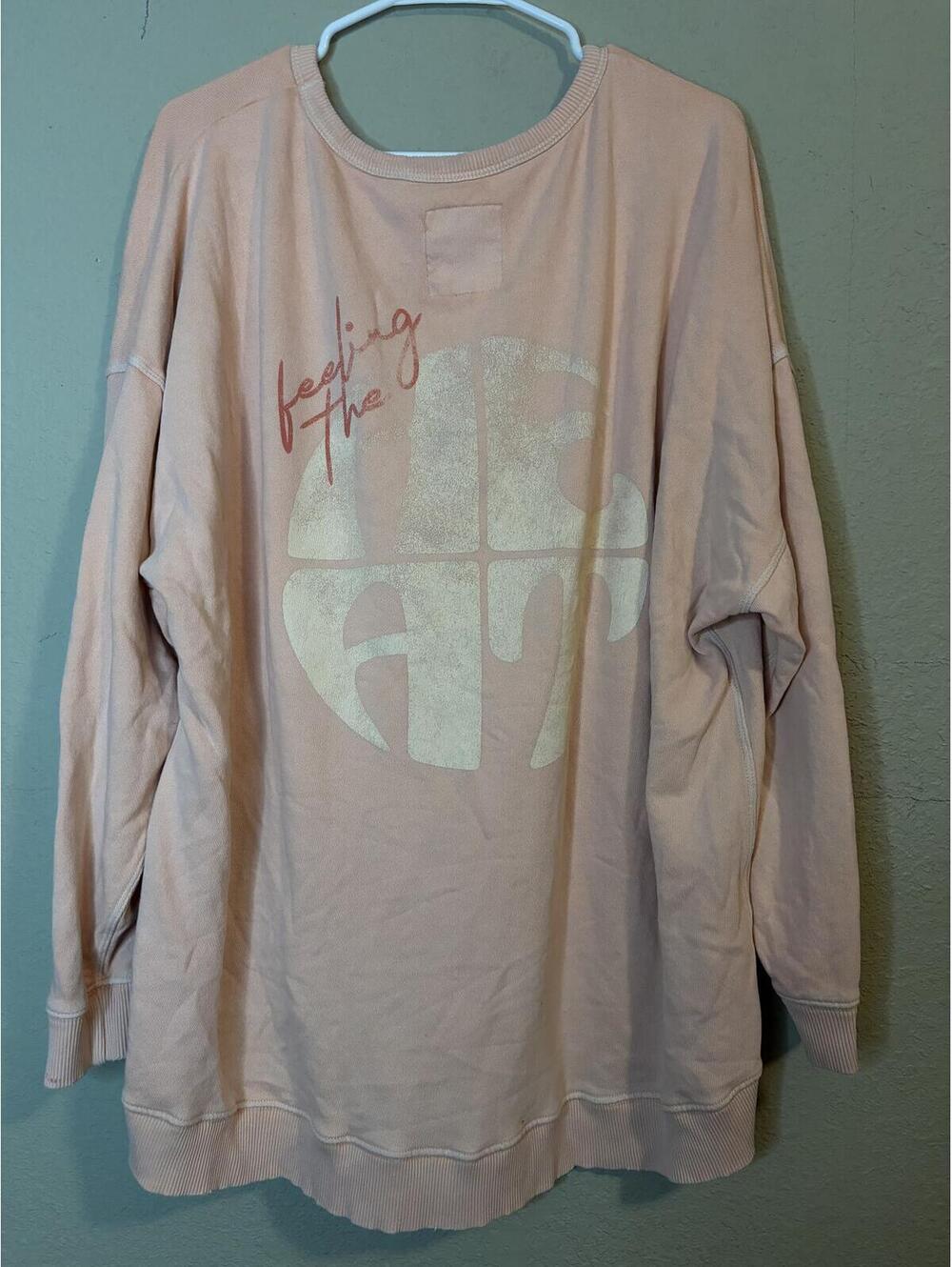 Aerie Feeling the Heat Graphic Oversized Sweatshirt Pullover Size XL
